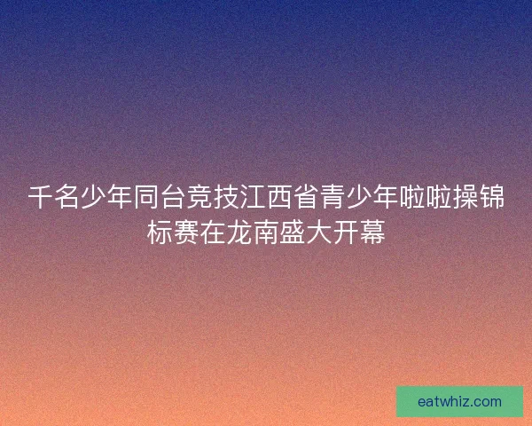 千名少年同台竞技江西省青少年啦啦操锦标赛在龙南盛大开幕